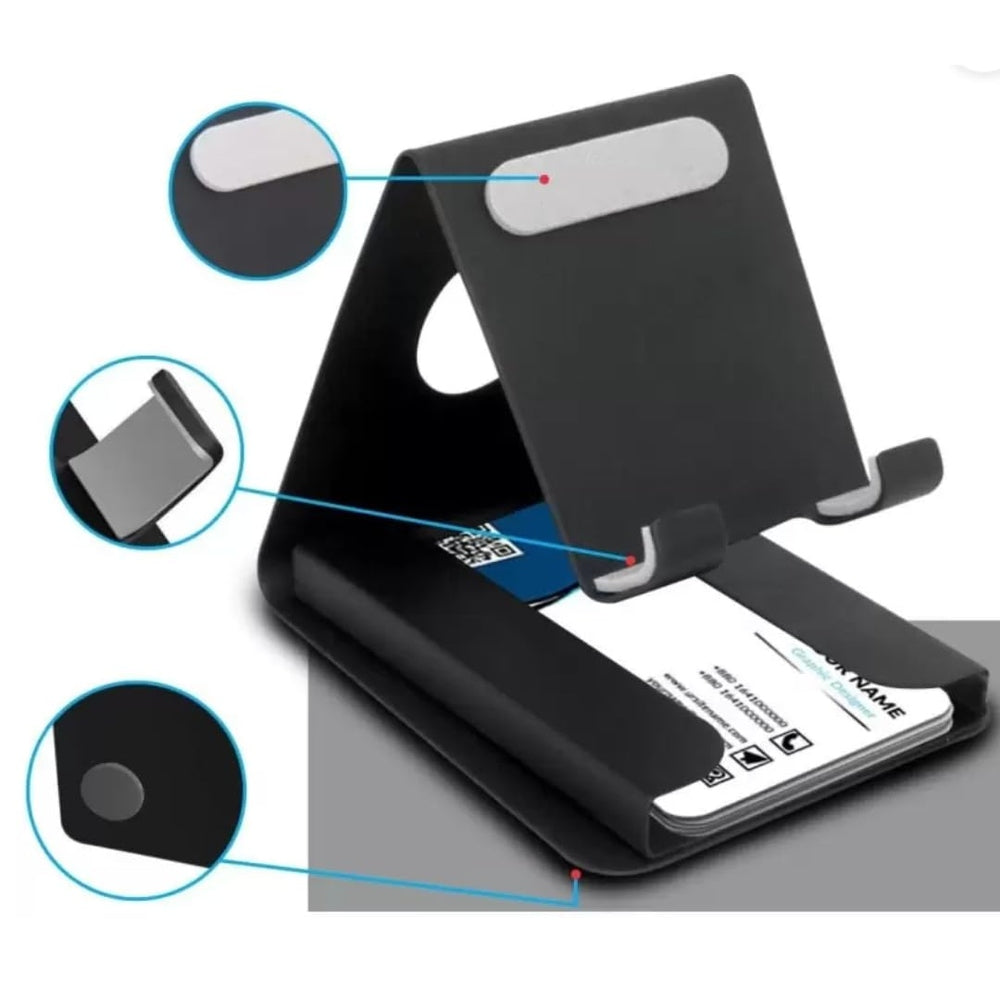 CrownLit Stainless Steel Mobile Stand with Cardholder