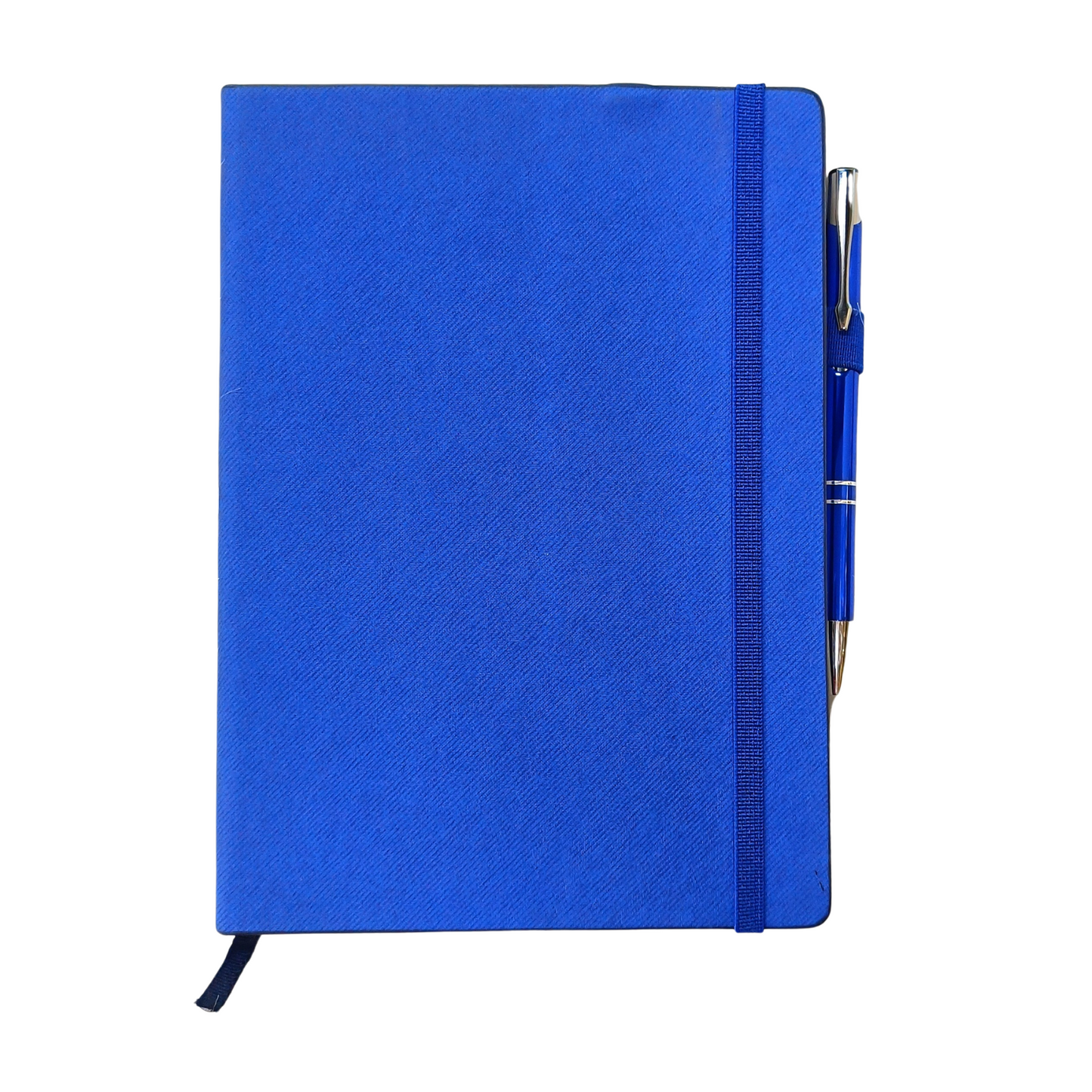 Personalized Blue Notebook and Blue Tick Pen Combo.