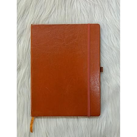 B5 Brown Leather-Look Planner, Monthly Calendar Diary with Elastic Lock, Hardcover Notebook for Office, Journal Writing 6.9 x 9.8inch