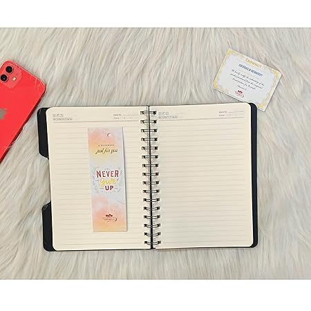 Personalized Brown Spiral Notepad with Colored Sticky Notes, Softbound Cover, Classic Design