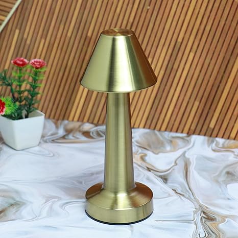 Personalized Touch Desk Lamp, Metal, Gold Finish, Customizable Name