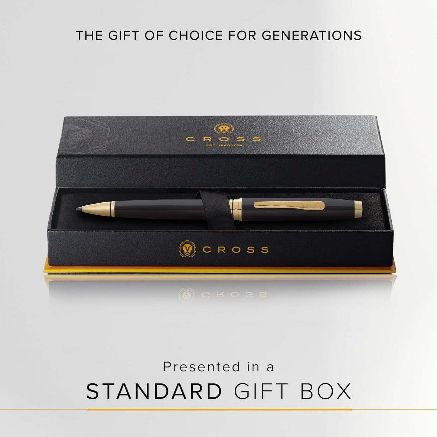 Cross Coventry AT0662-11 Ballpoint Pen – Black Lacquer with Gold Tone Accents