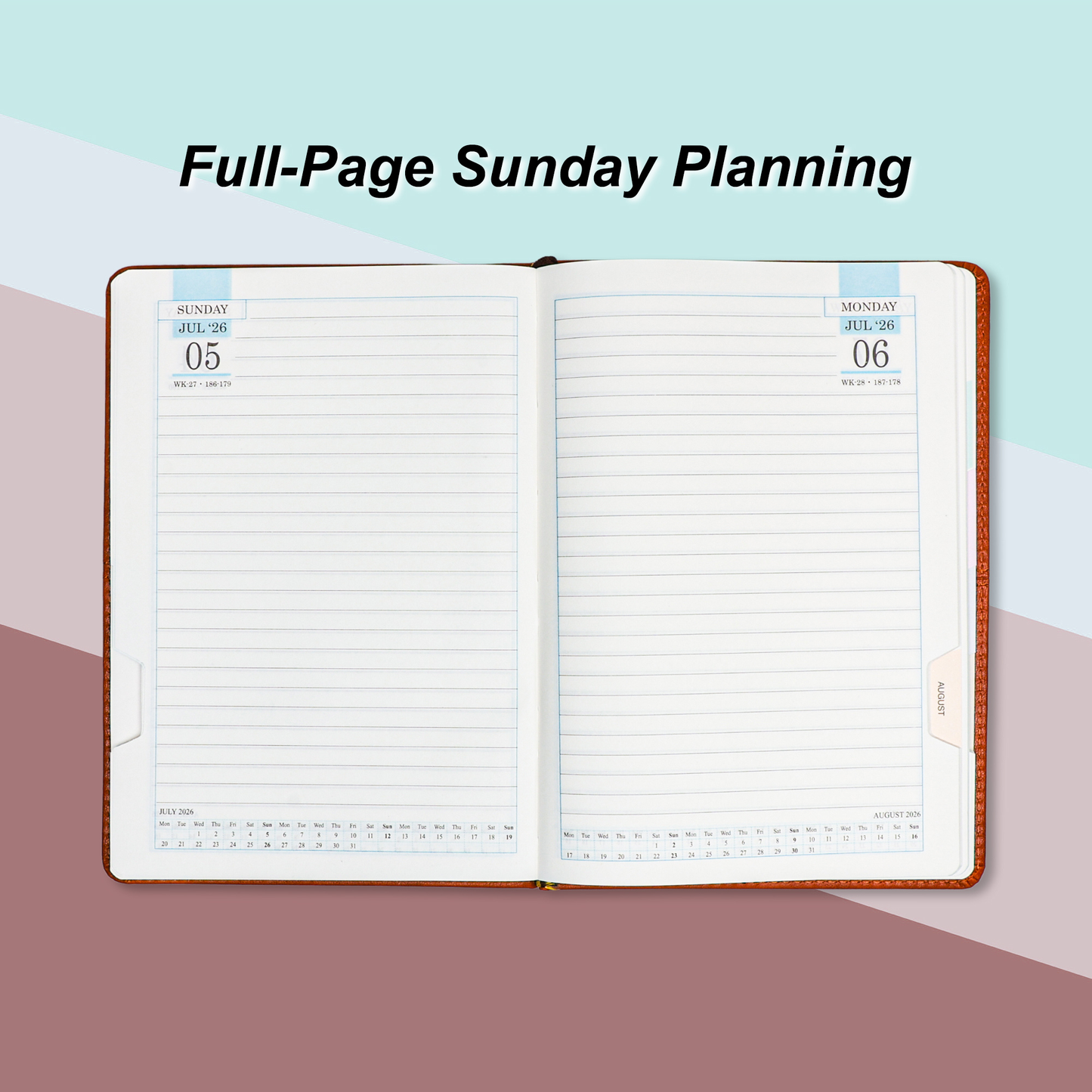 2026 Personalized Brown Leather Diary with Designer Magnetic Lock | Custom Name Engraved Executive Planner | Premium Corporate Gift Diary