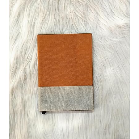 A5 Dual-Colour Monthly Planner Diary with Metal Bookmark, Softbound Cover, Brown and Grey