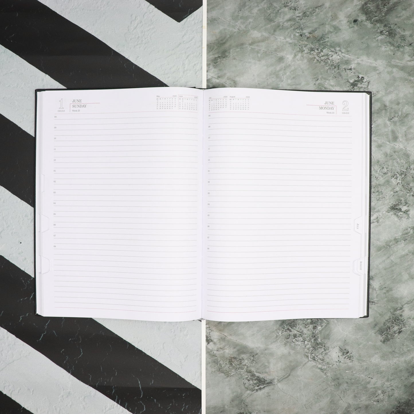 Crownlit Personalized 2025 A4 Hardbound Dated Diary, 12 Months with Fabric Bookmark 29 x 21 cm