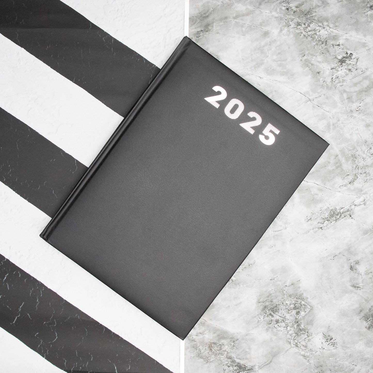 Crownlit Personalized 2025 A4 Hardbound Dated Diary, 12 Months with Fabric Bookmark 29 x 21 cm