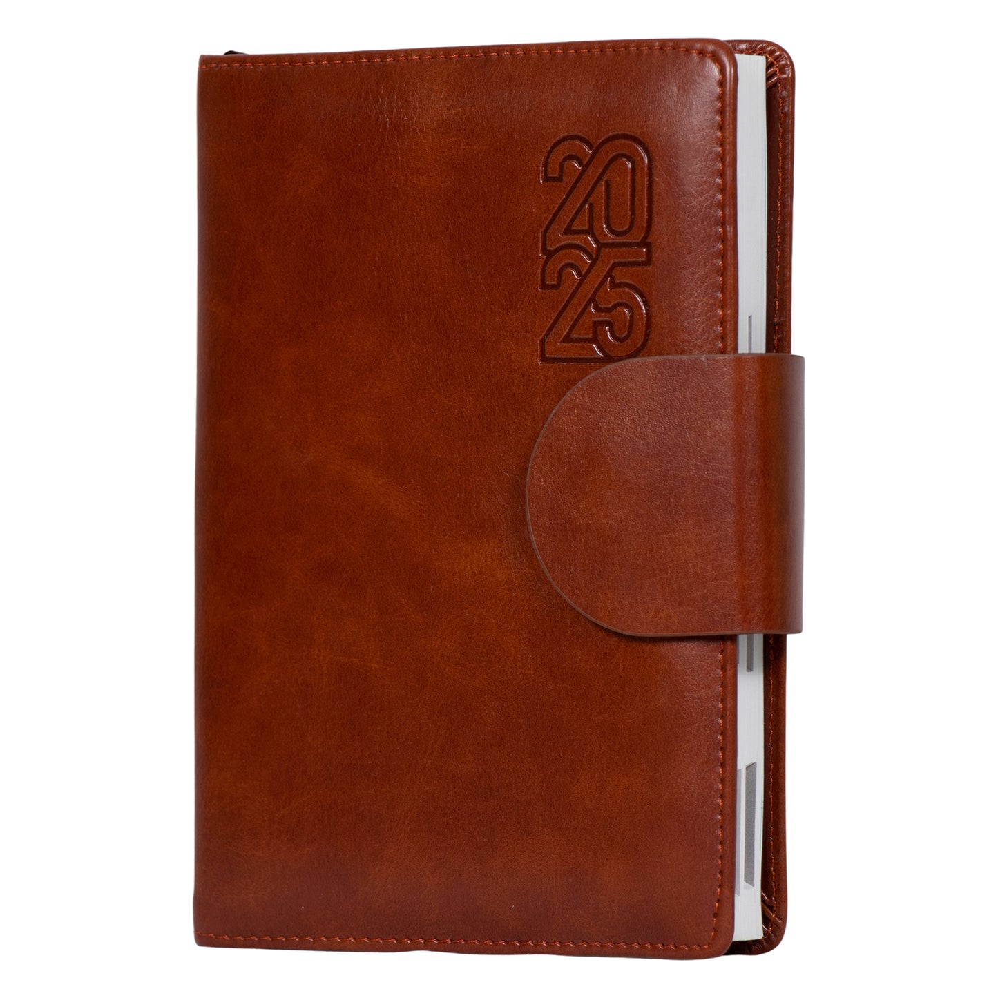 Crownlit Personalized 2025 A5 Dated Diary Planner, 365 Pages, Magnetic Lock, Hardbound Fabric Cover 21 x 15 cm