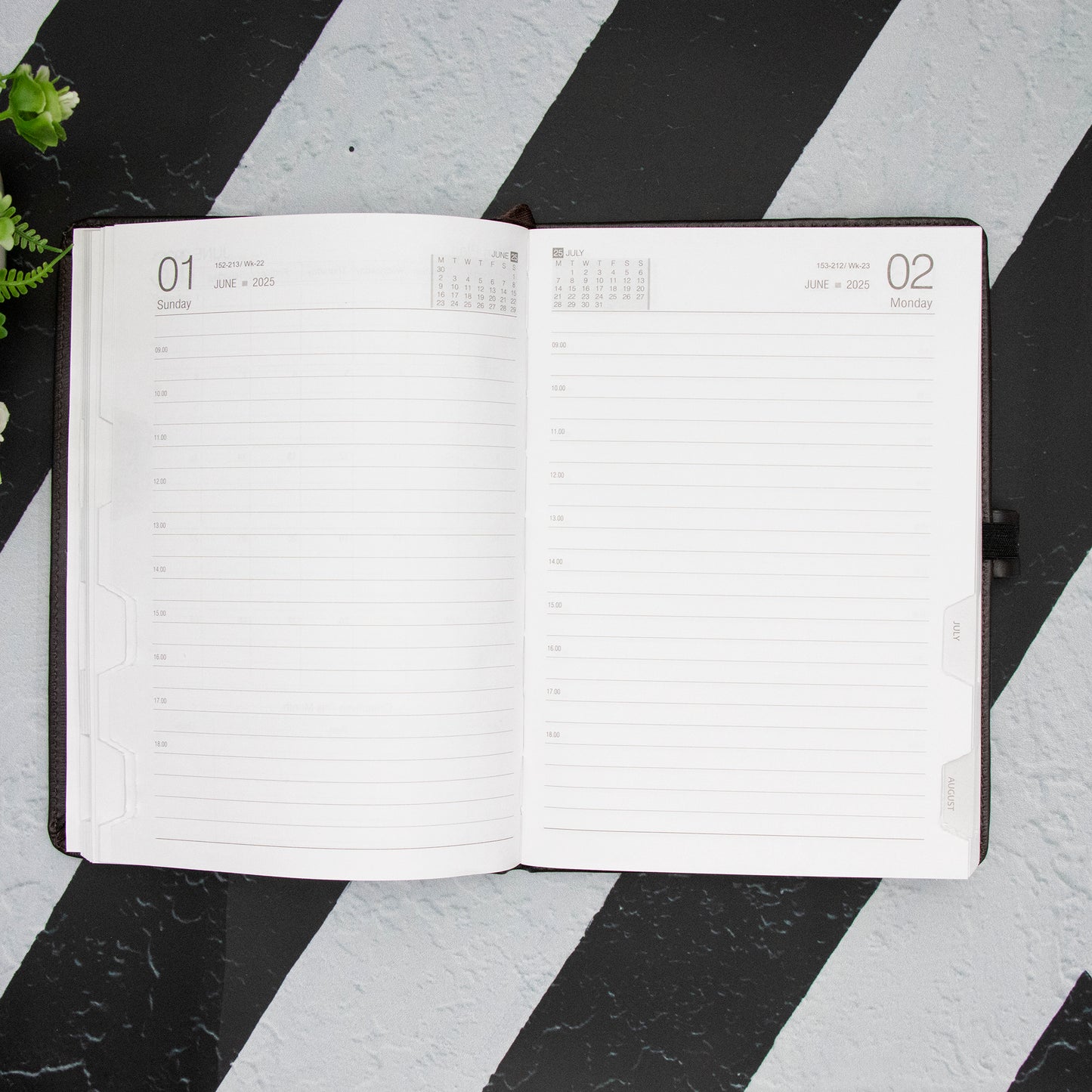 Crownlit Personalised 2025 New Year Diary with Magnetic Lock, Pen Holder, 12 Months, 365 Pages