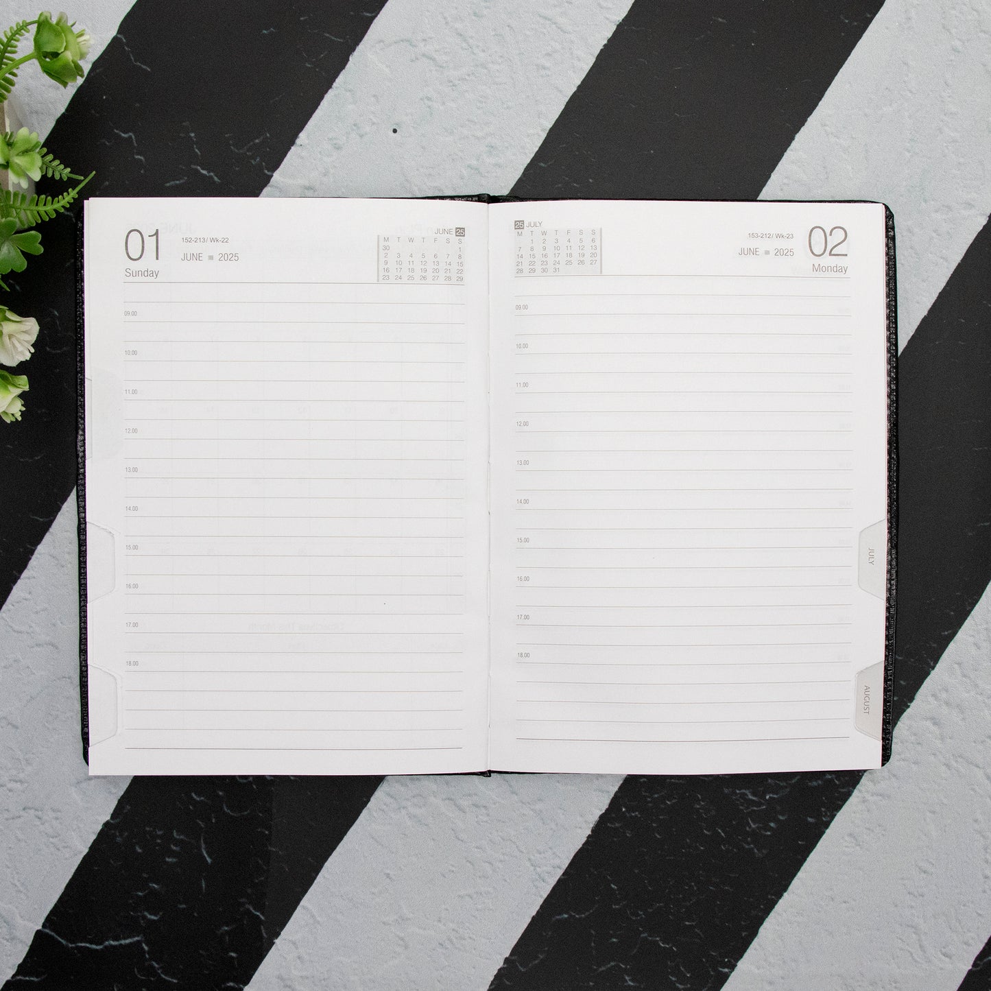 Crownlit Personalized 2025 Dated Diary with Leather Cover with Lock, Month-on-Month Planner, 365 Pages, Size A5