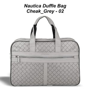 Personalized Nautica Cheak Grey Duffle Bag