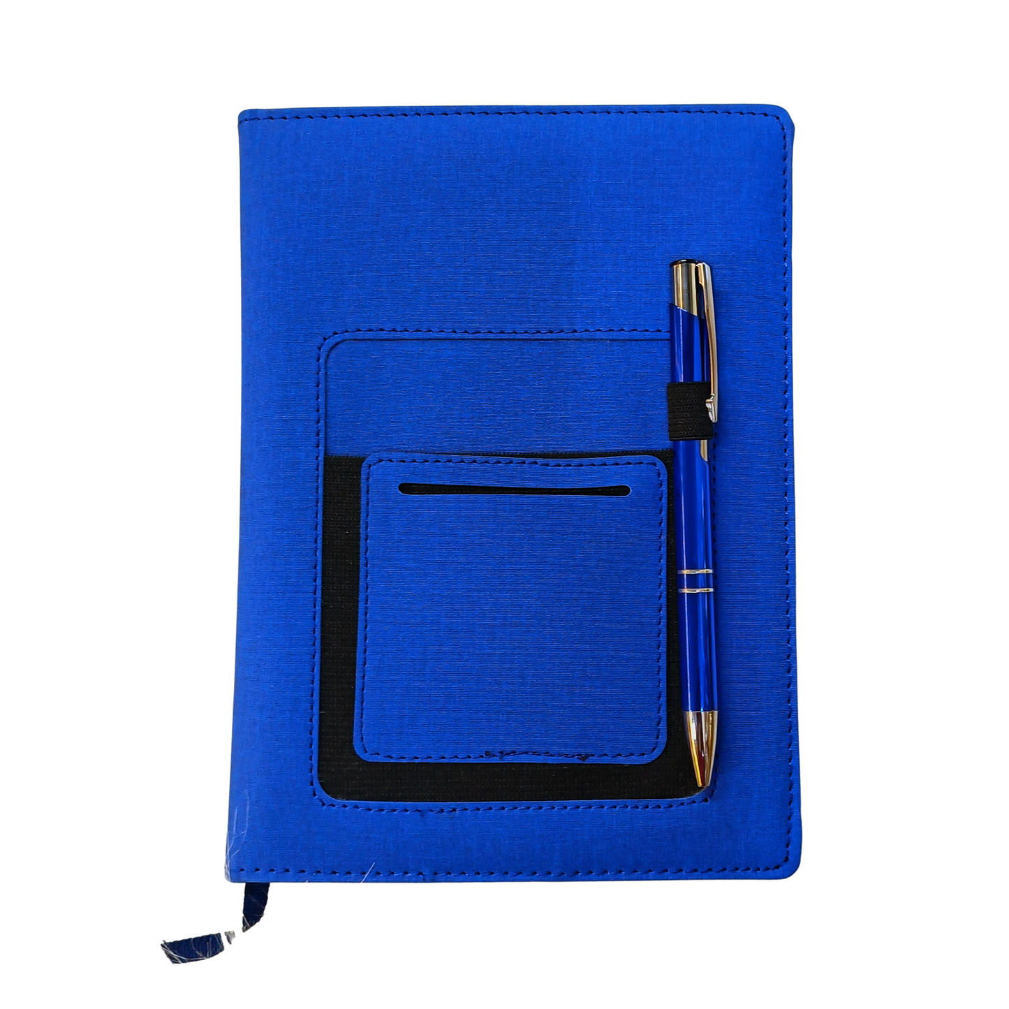 Personalized Pouch Diary with Metal Pen Combo Set, Blue, Customizable Name
