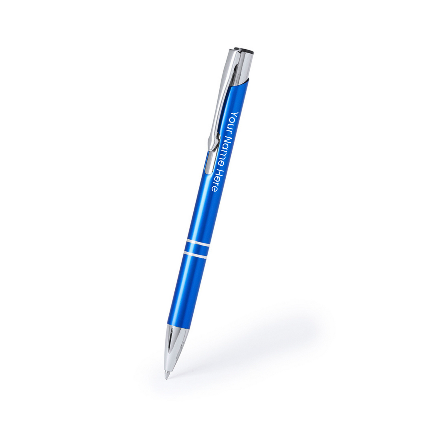 Personalized Pouch Diary with Metal Pen Combo Set, Blue, Customizable Name
