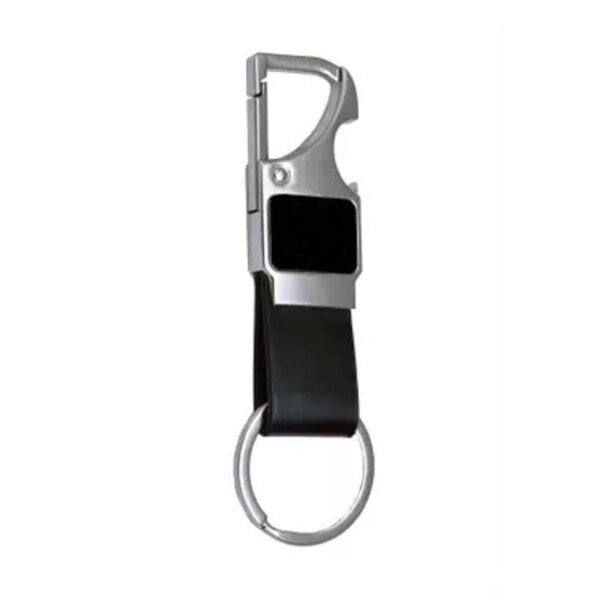 Personalised Metal Keychain with Bottle Opener, Pack of 10, Black Leather Loop, 10 cm x 3.3 cmz