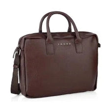 Cross Brown Leather Laptop Bag | 14" Laptop Compartment | Premium Office & Travel Briefcase for Men