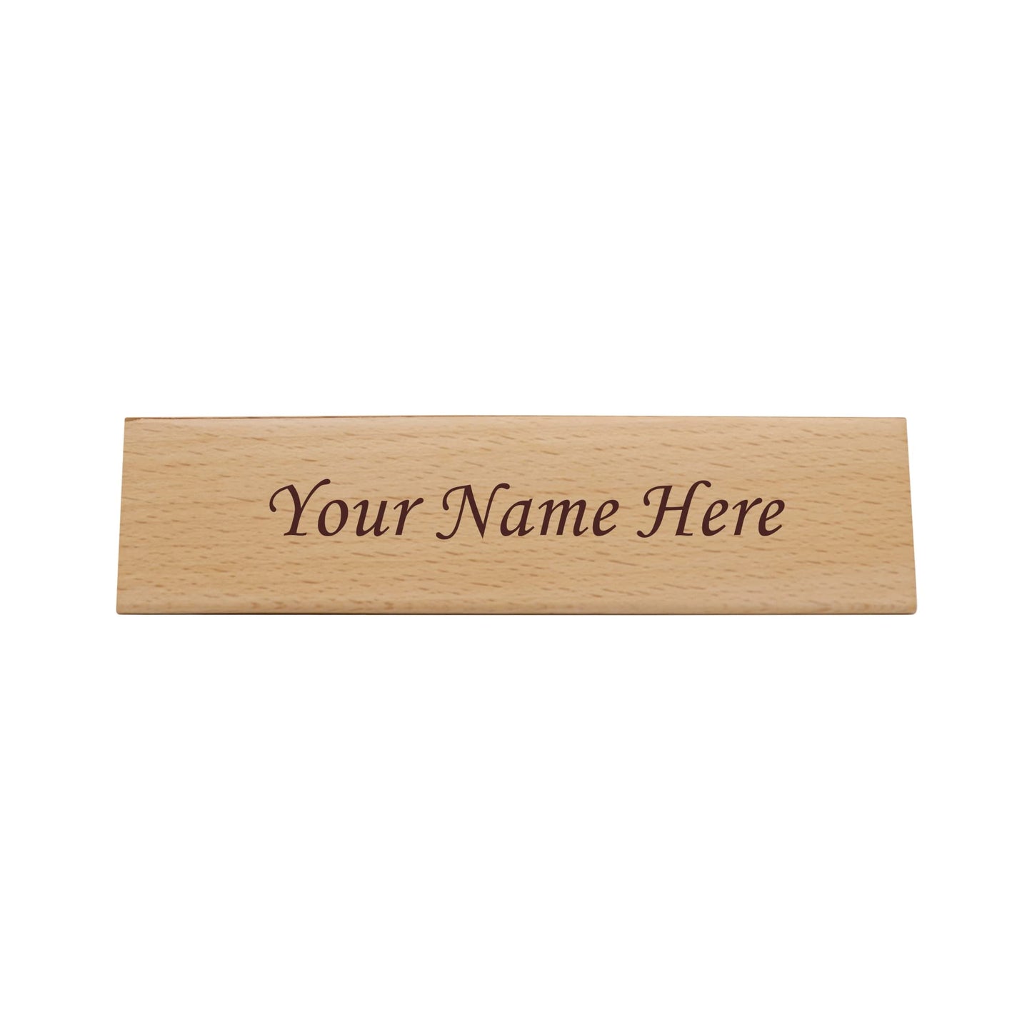Desk Name Plate with Slim Metal Pen