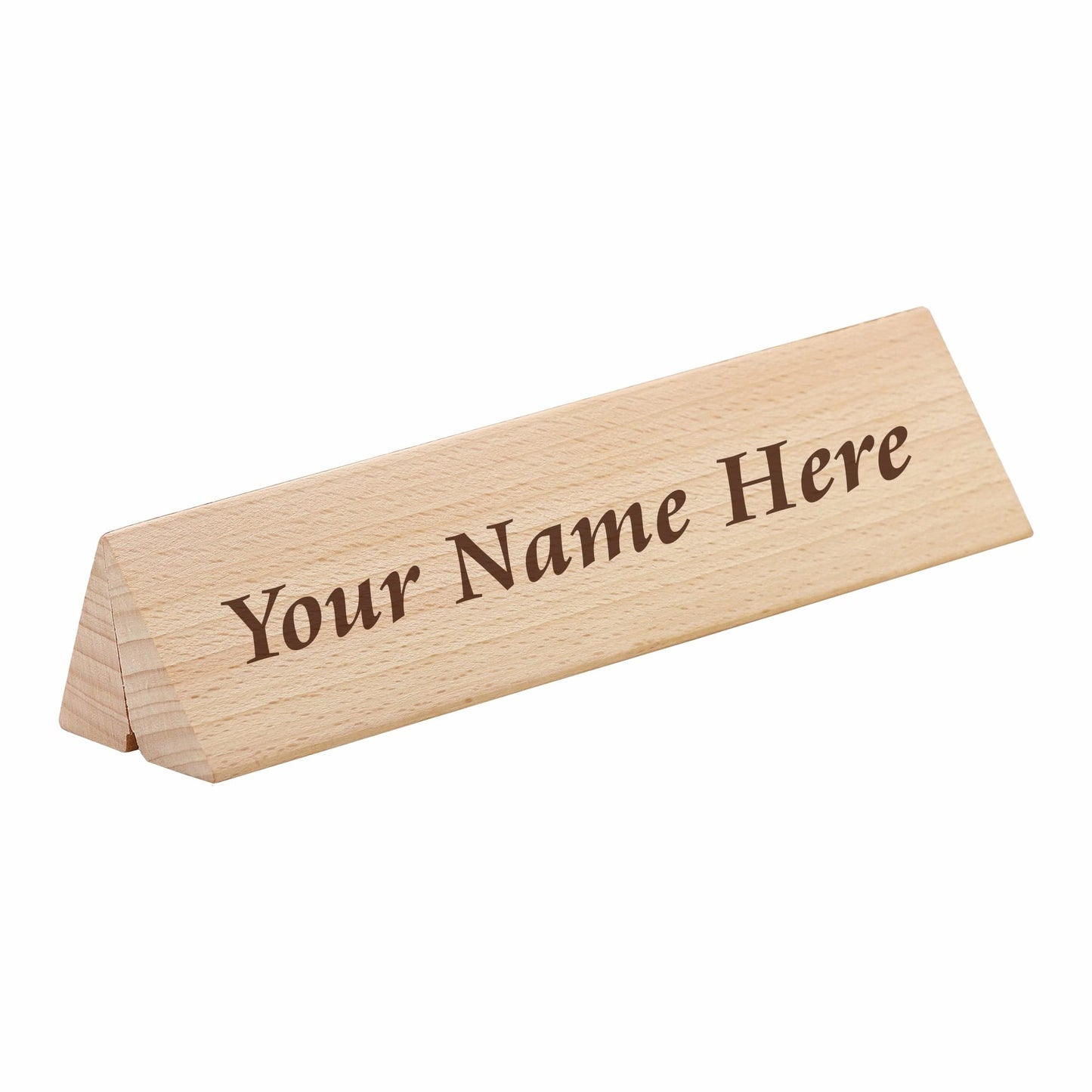 Desk Name Plate with Wooden Gel Pen