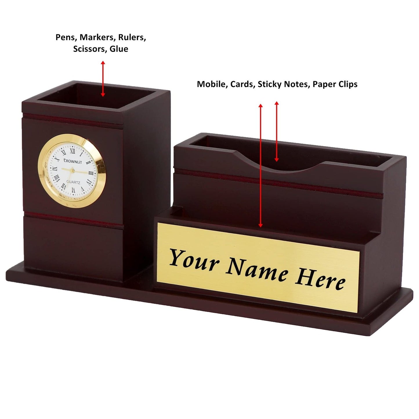 Wooden Pen Stand Personalised with Name