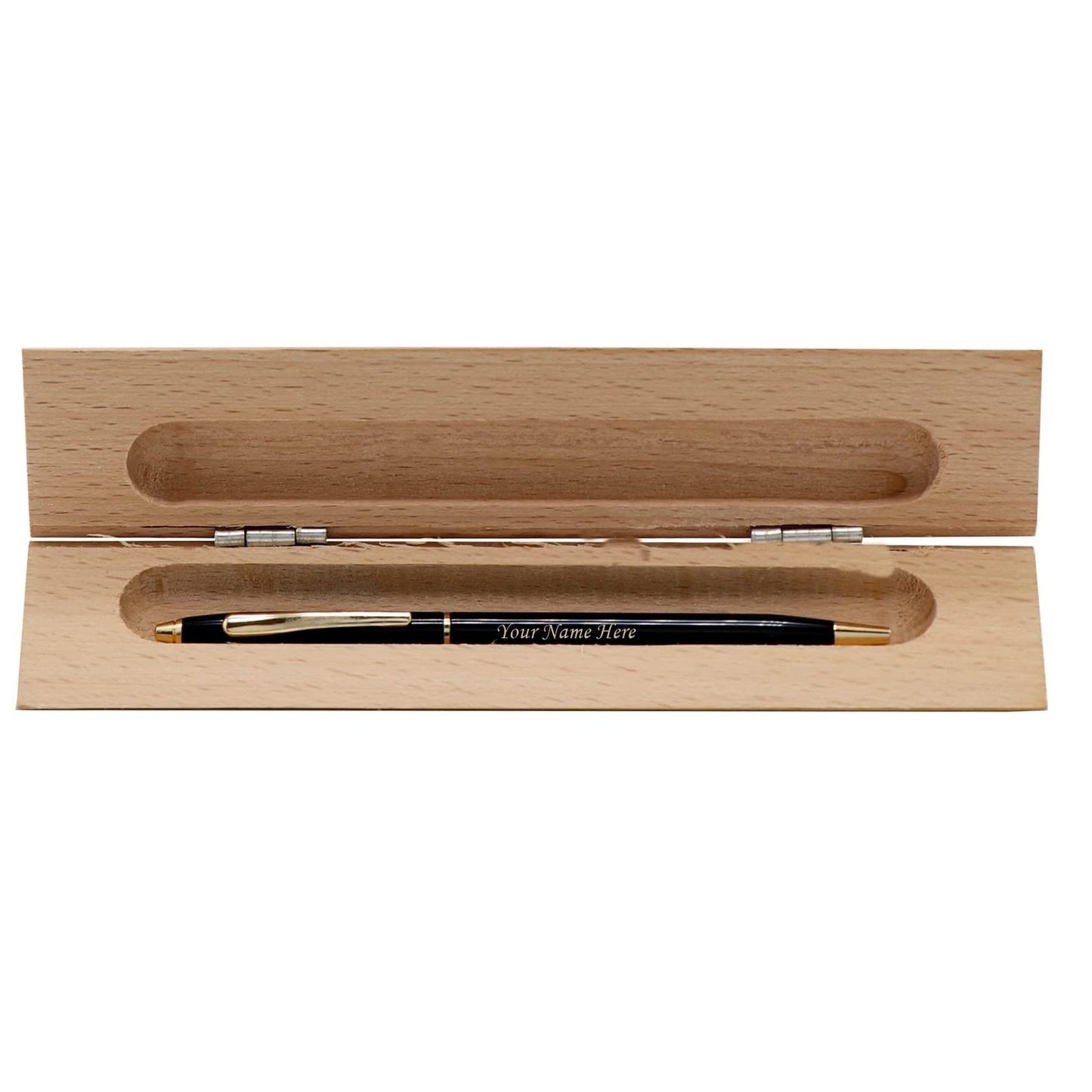 Desk Name Plate with Slim Metal Pen