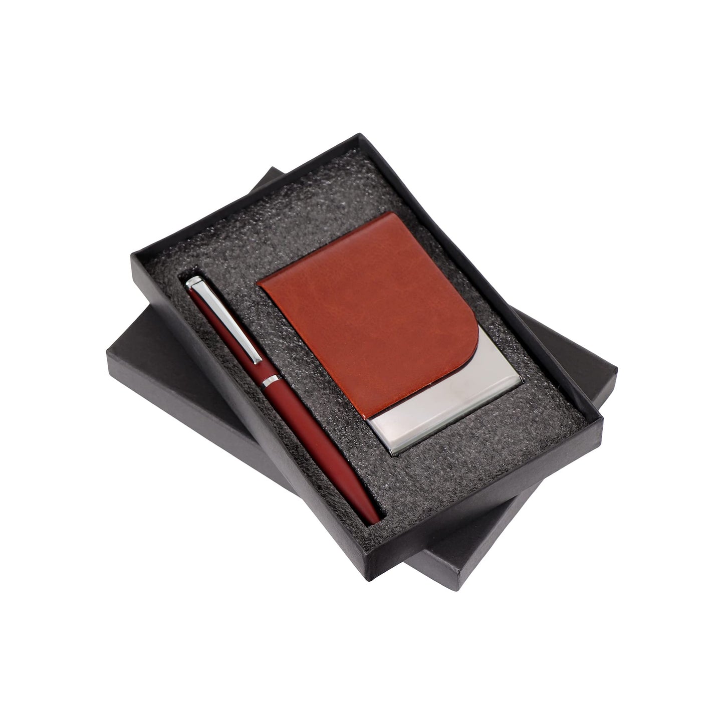 Leather Cardholder & Pen Set