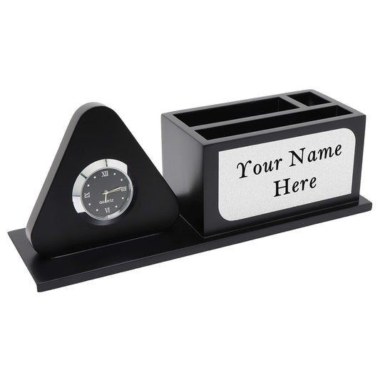 Triangle Shape Stand with Clock