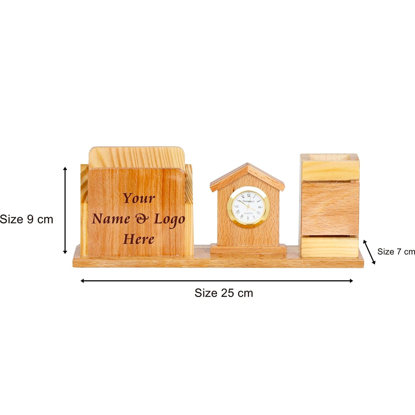 Desk Organizer, Mobile Stand, Pen Holder & Clock