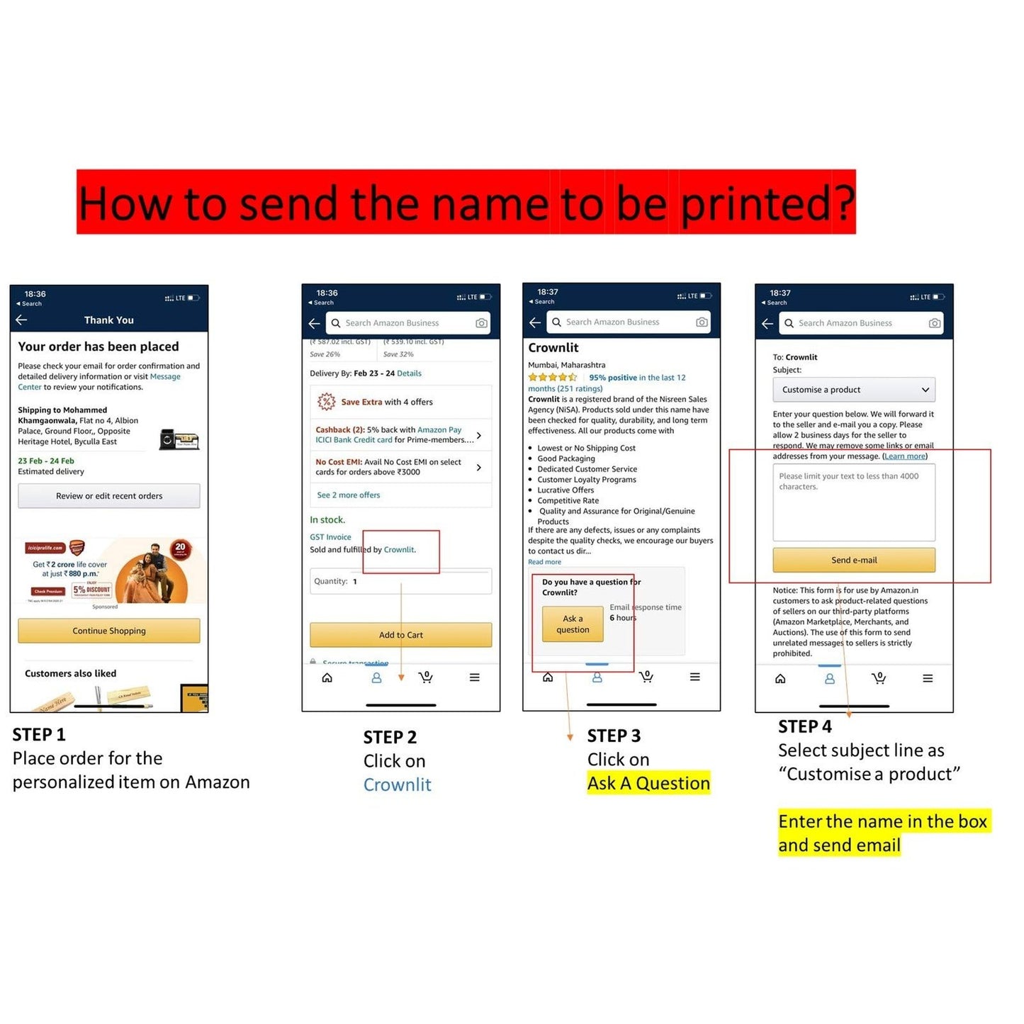 Desk Organiser with Table Clock, Black & Gold