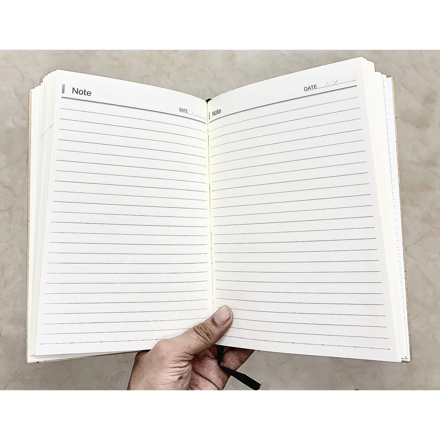 Crownlit Wooden Notebook Diary with Motivational Quote Color : Brown, Size: A5