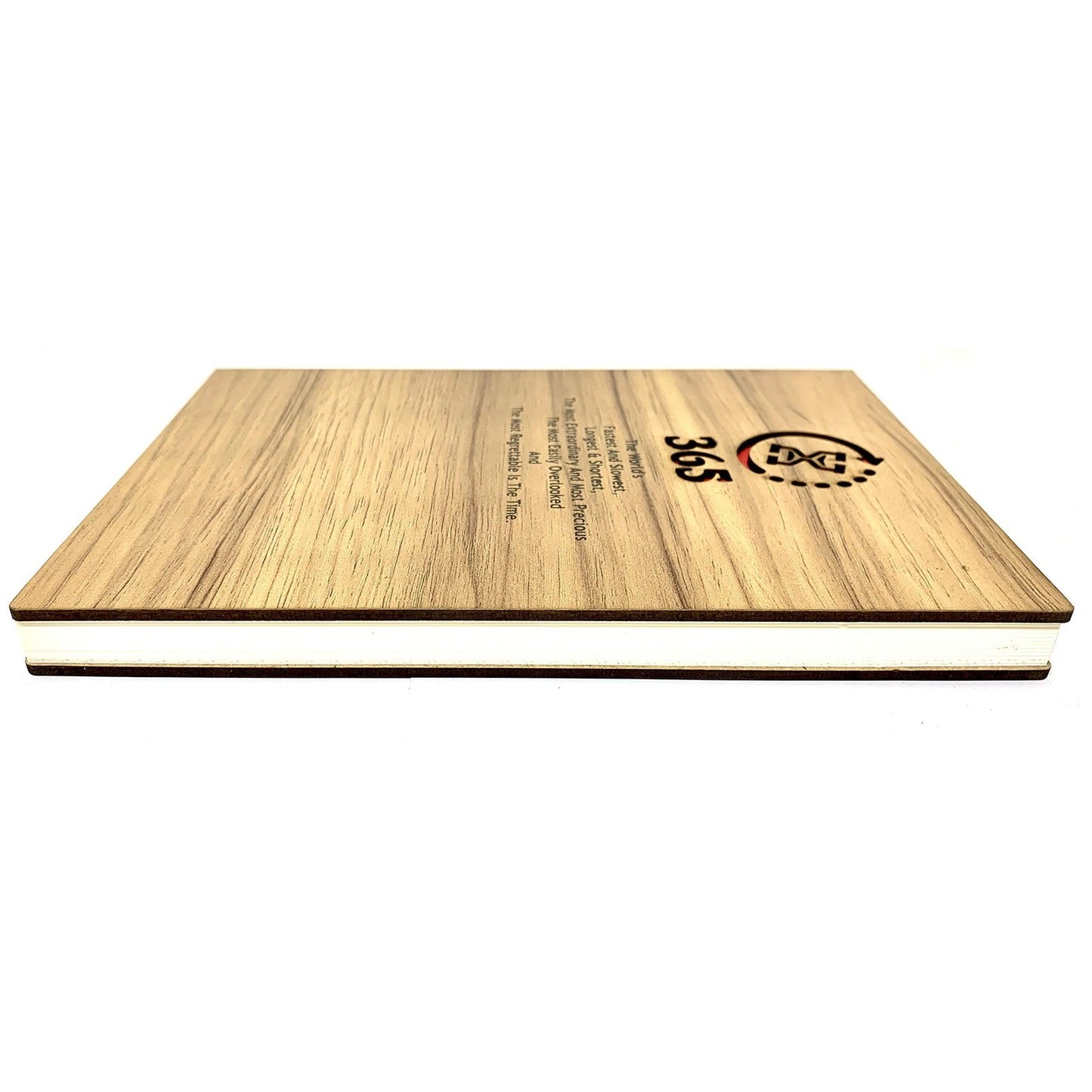 Crownlit Wooden Notebook Diary with Motivational Quote Color : Brown, Size: A5