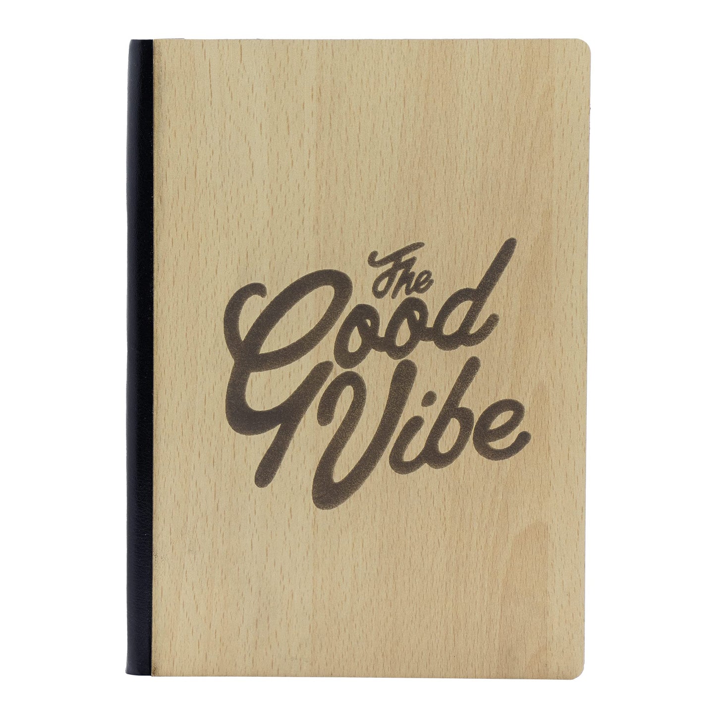 Crownlit Notebook Diary with Motivational Quote, Wood Cover, Size A5