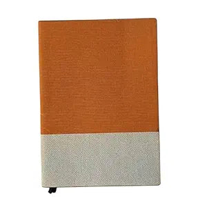 A5 Dual-Colour Monthly Planner Diary with Metal Bookmark, Softbound Cover, Brown and Grey