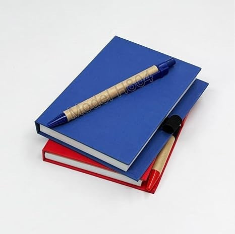 Customizable Sticky Note Pad with Pen, Model H804, 13.6 cm x 10.8 cm, 4 Colors Available