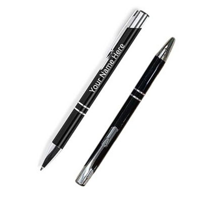 Personalised Business, Travelling Gift Set with Notebook, Keychain and Pen, Black