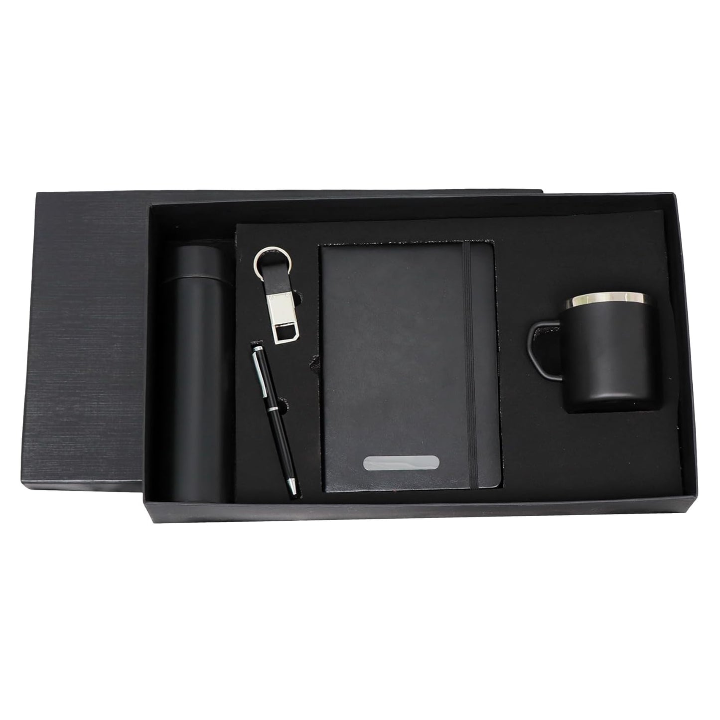 5 in 1 Diary, Metal Pen, Steel Keychain, Stainless Steel Waterbottle & Stainless Steel Coffee Mug
