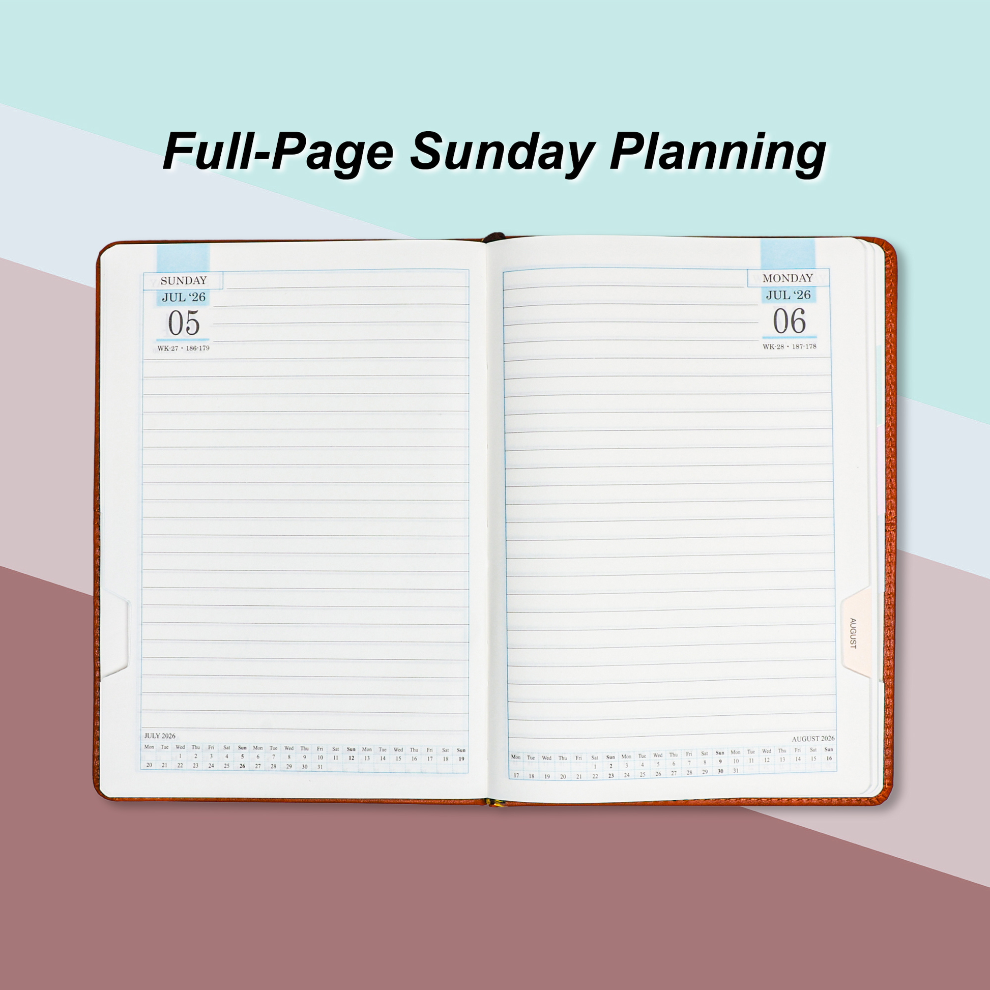 2026 Personalized Brown Leather Diary with Designer Magnetic Lock | Custom Name Engraved Executive Planner | Premium Corporate Gift Diary