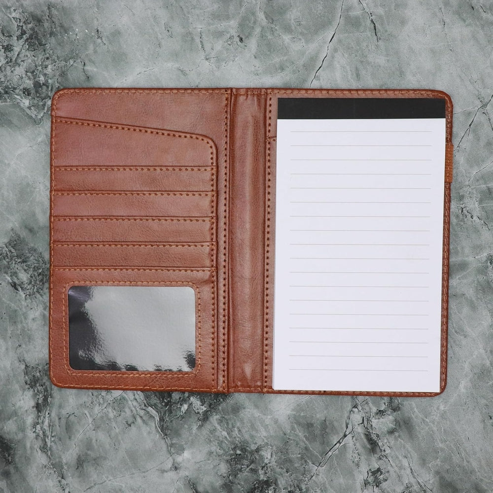 CrownLit Travel Organizer with Passport and Card Holders, Notepad, 7 Slots, Soft PU Material, 6.9 x 4.5 inches
