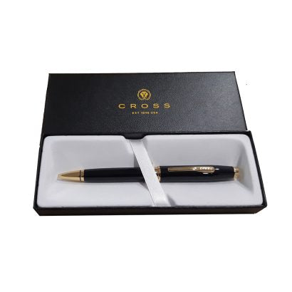 Cross Coventry AT0662-11 Ballpoint Pen – Black Lacquer with Gold Tone Accents