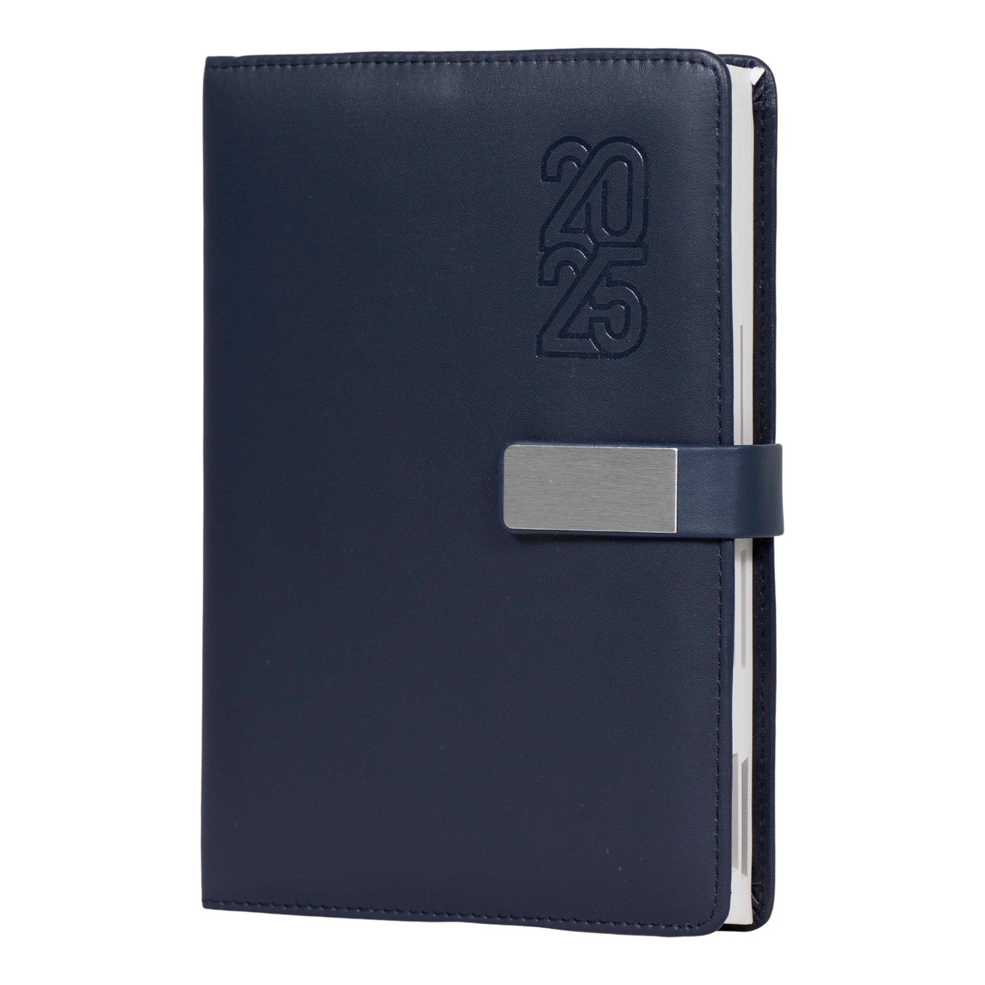 Crownlit Personalized 2025 A5 Dated Diary, 12 Months, 365 Pages, Hardbound Cover, Fabric, Metal Lock, Pen Holder