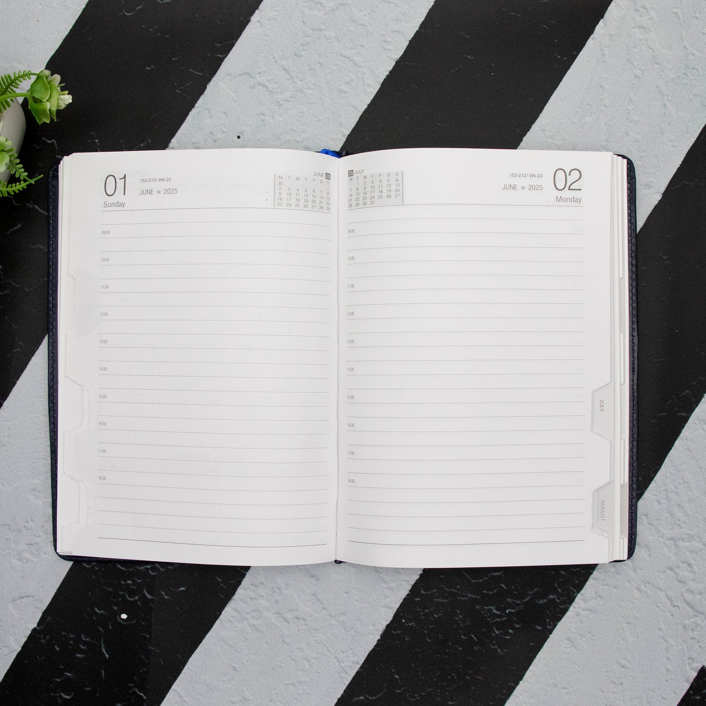 Crownlit Personalized 2025 A5 Dated Diary, 12 Months, 365 Pages, Hardbound Cover, Fabric, Metal Lock, Pen Holder