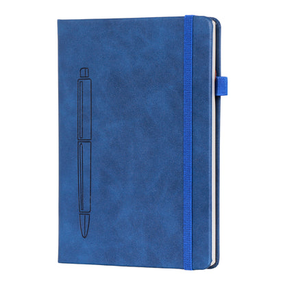 CrownLit Personalized Blue A5 Notebook Diary for Office, Unique Design Pen Etched