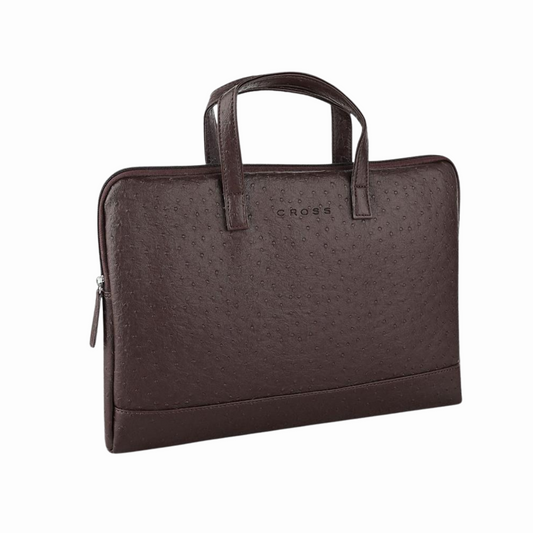 Cross Racie Laptop Sleeve with Handle & Luggage Strap – Brown(Fits up to 14")