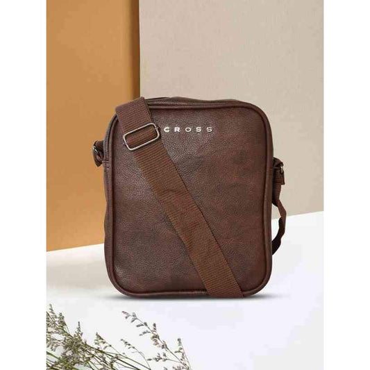 Stylish Asgard Brown Cross Body Bag – Premium Leather Finish, Compact & Versatile