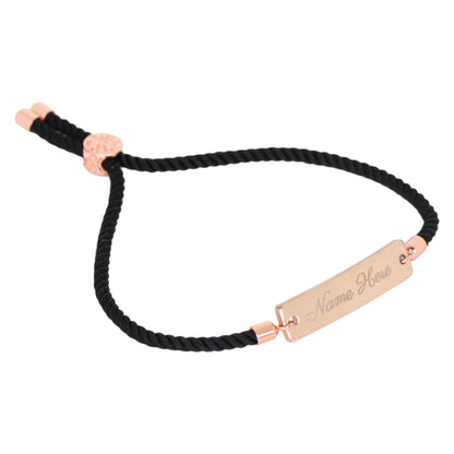 Name Bracelet with Loop Lock, Color : Rose Gold