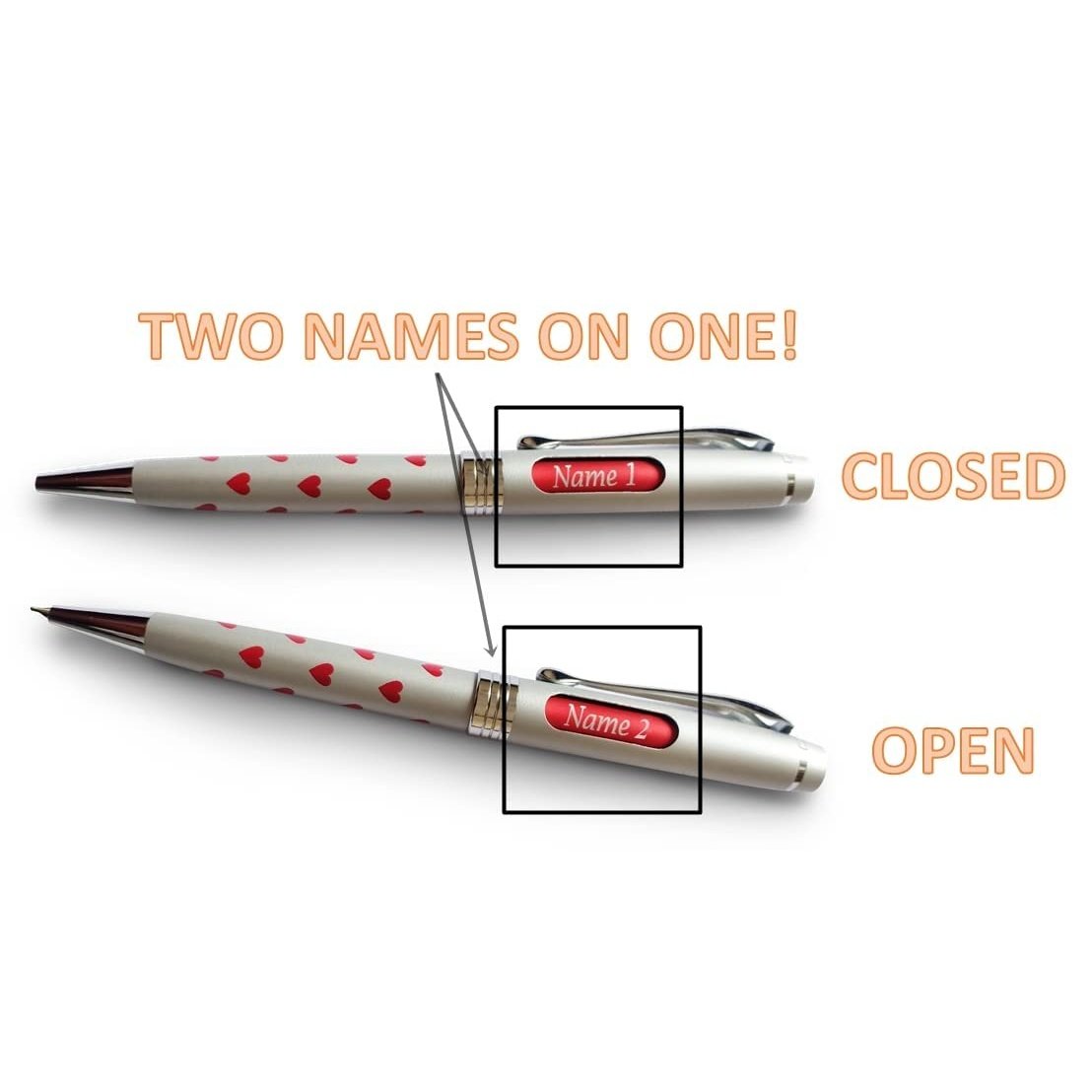 Lover Pen with 2 Names in 1