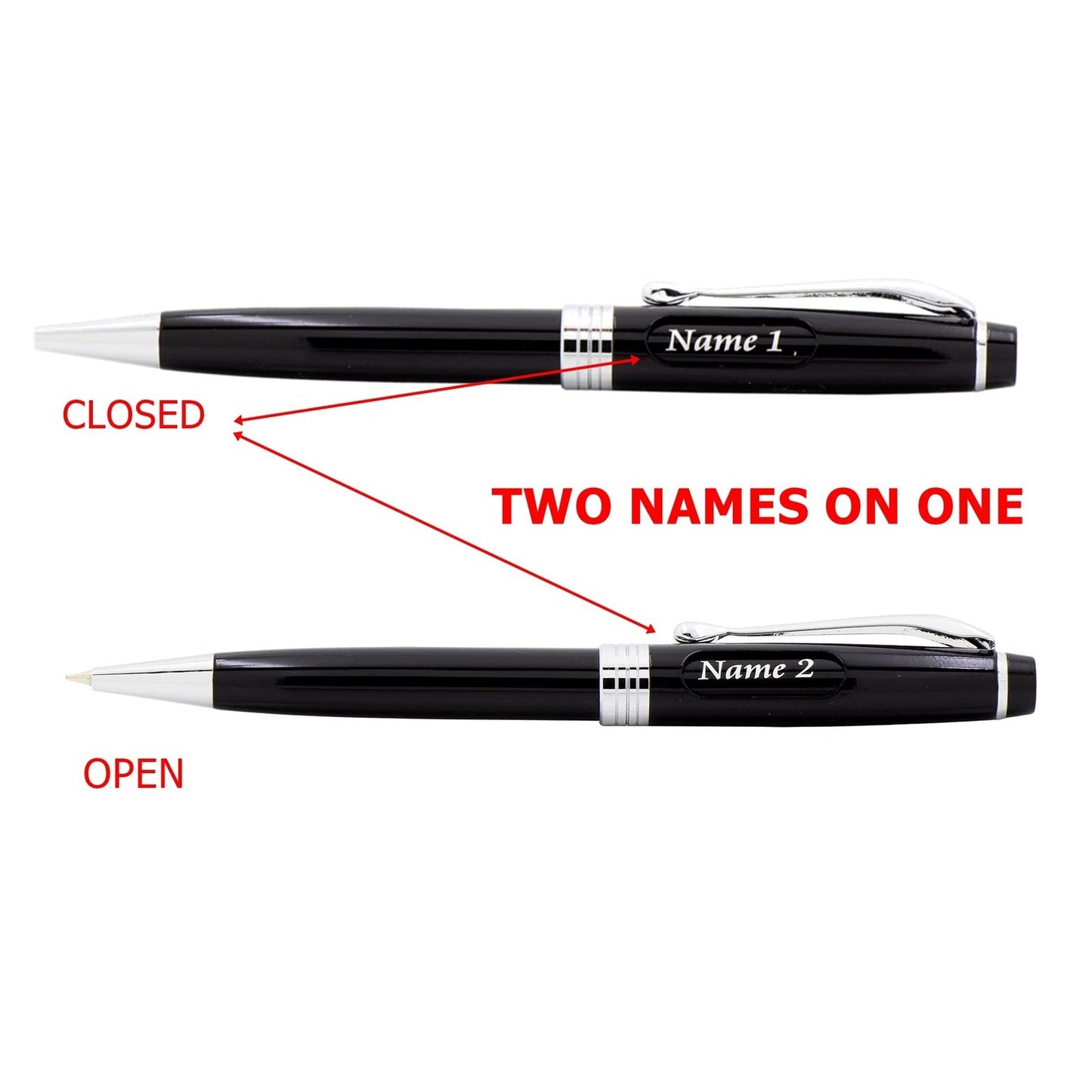 Surprise Pen with 2 Names in 1