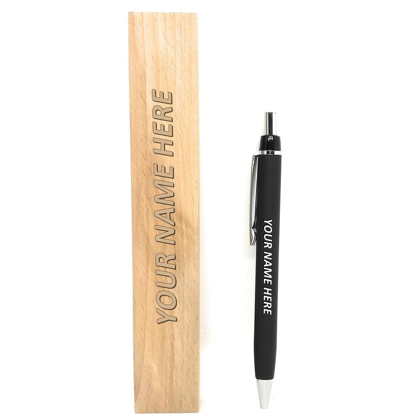 Metal Ball Pen & Wooden Box