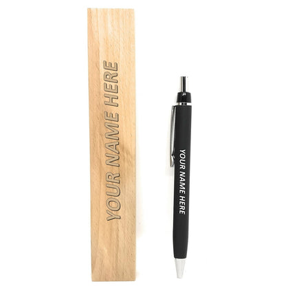 Metal Ball Pen & Wooden Box