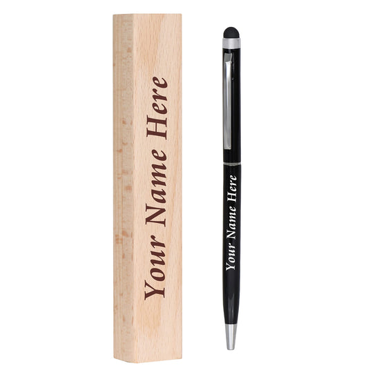 Personalised Slim Pen and Wooden Box