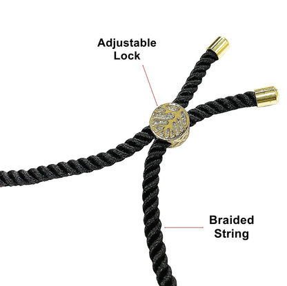Name Bracelet with Loop Lock, Color : Golden