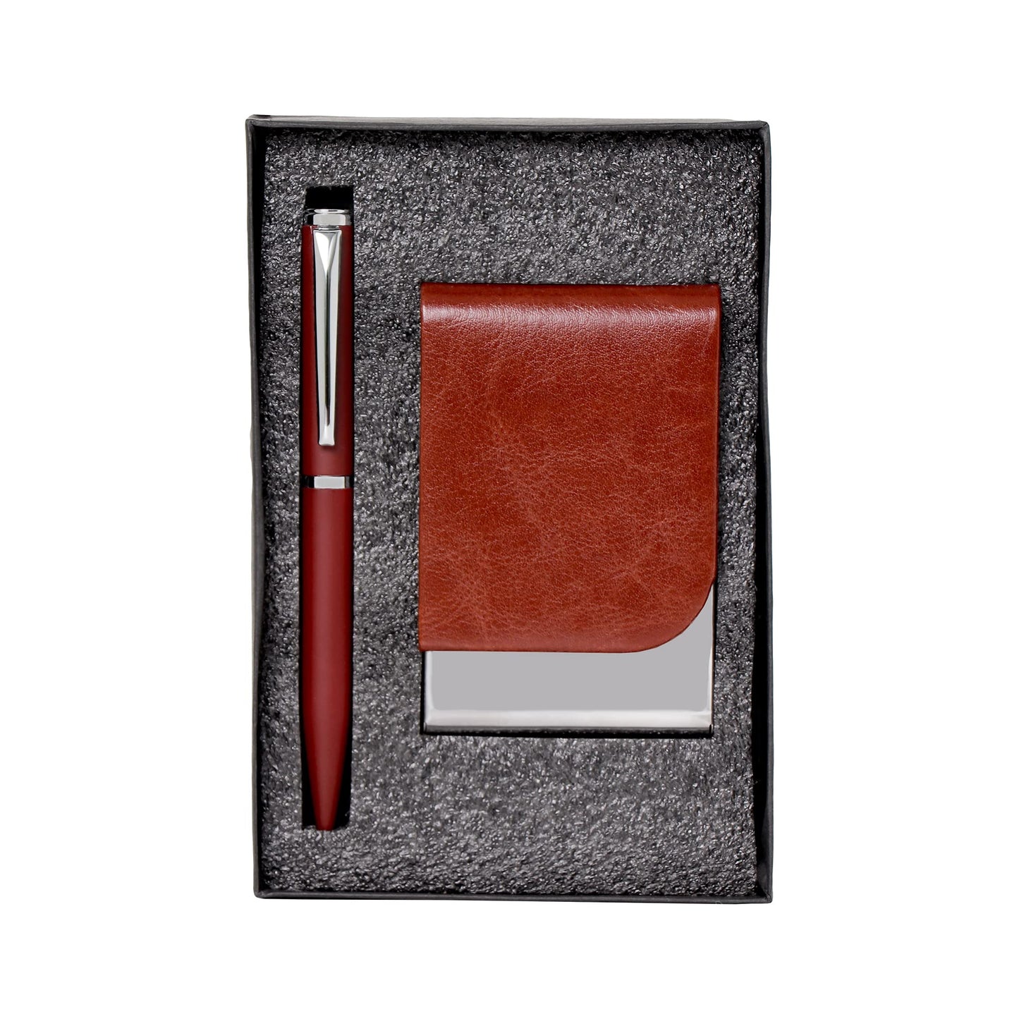 Leather Cardholder & Pen Set