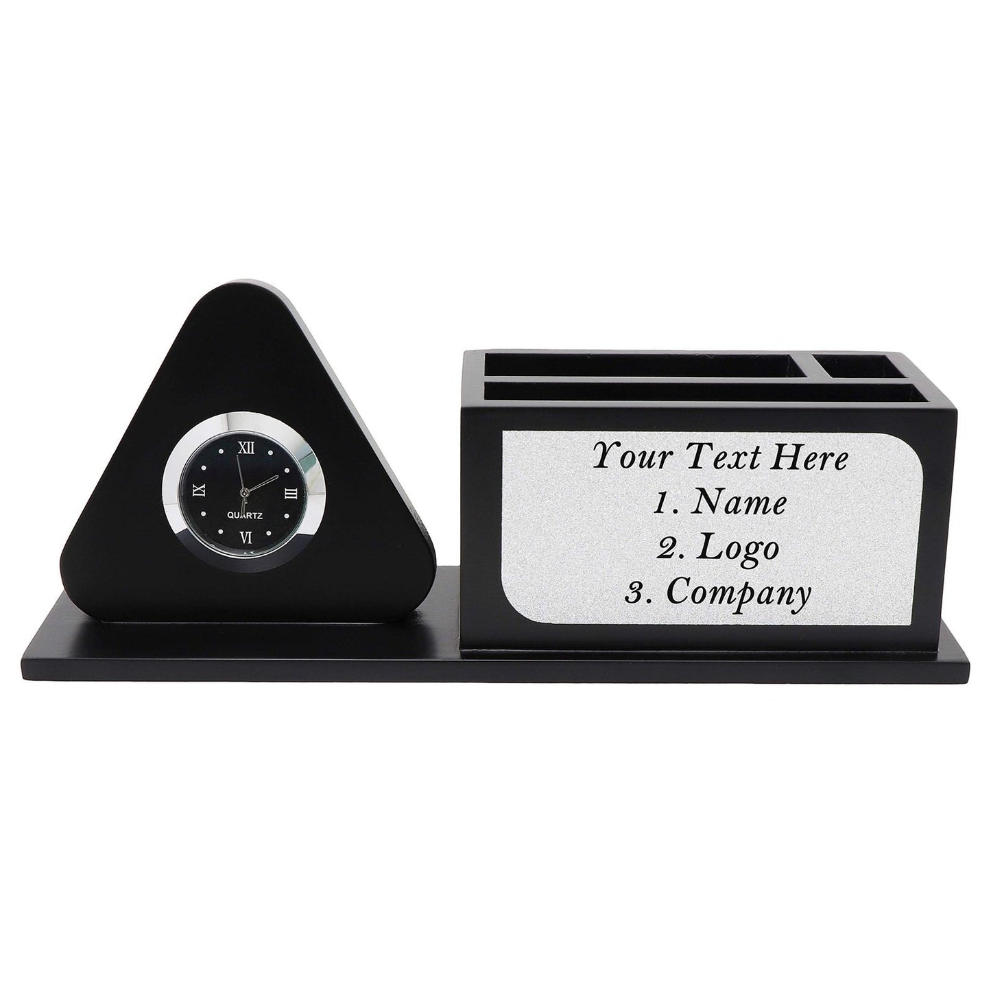 Triangle Shape Stand with Clock